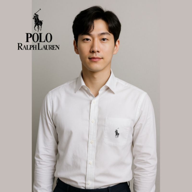 Kemeja Polo Ralph Lauren Pria Lengan Panjang