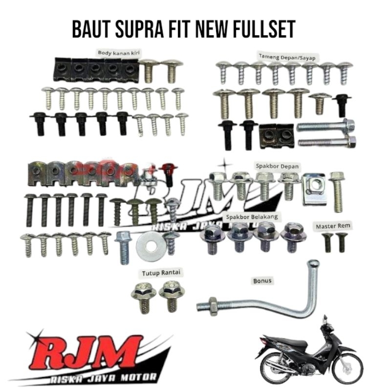 PROMO!! Baut Full Body Supra Fit New Fit X Lengkap