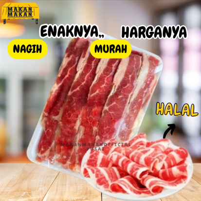 

US Slice Beef / Irisan Daging Sapi Shabu Yakiniku Sukiyaki Bandi 500gr