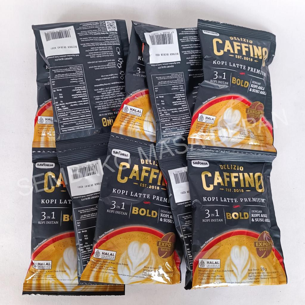 

Delizio Caffino Kopi Latte Premium Bold 3in1 Kopi Instan Dengan Kopi Asli dan Susu Asli 28 gr rentengan isi 10 saset