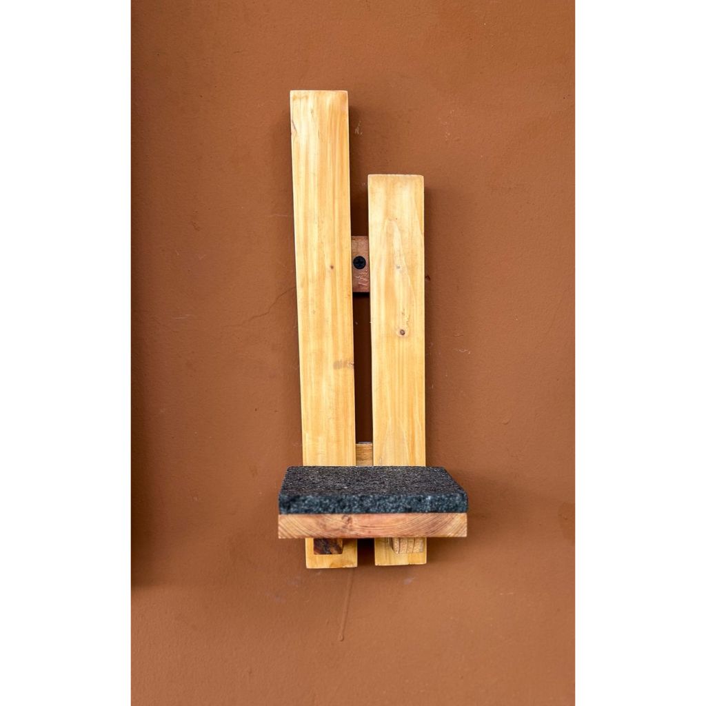 Stand Pot Dinding, Ambalan Kayu Tempel Dinding Tatakan Pot Tanaman Rak Gantung 12,5x x10 cm