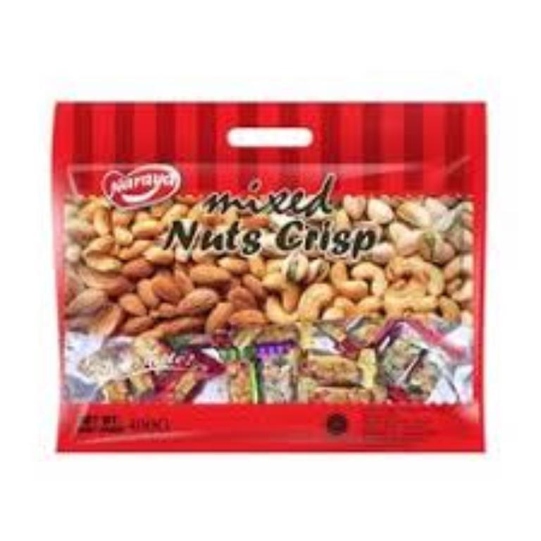 

Naraya Mixed Nuts Crispy Tingting Kacang Permen Halal Enak Mix Mede Almonds Pistachio 400gr