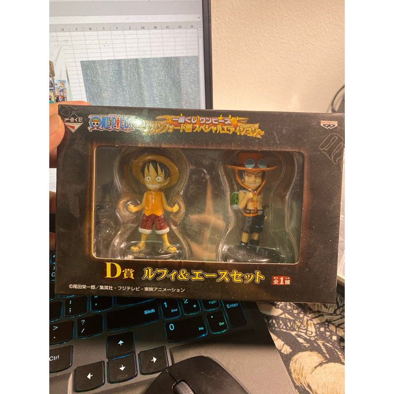 WCF ICHIBAN KUJI SPECIAL MARINEFORD LUFFY DAN ACE PRIZE D ORIGINAL MISB