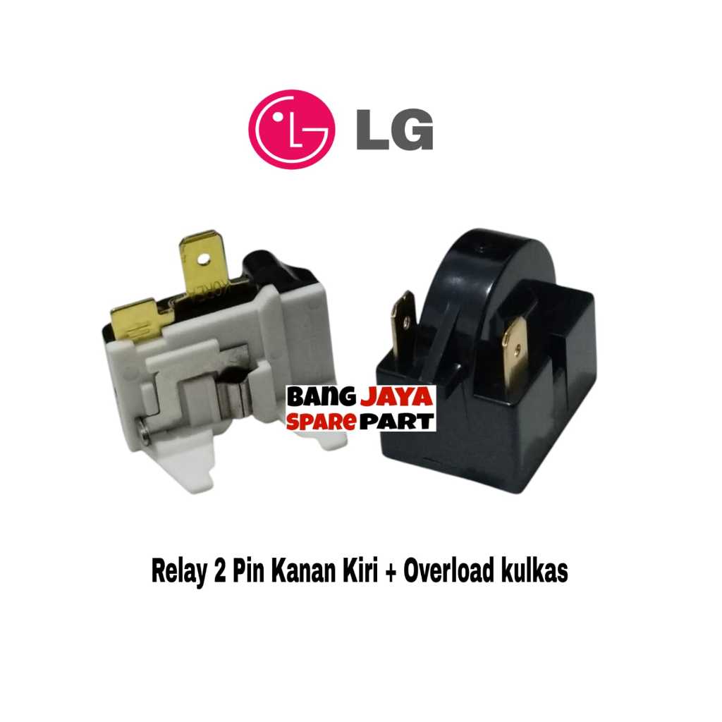 LG Relay 2 pin + Ptc Overload Kulkas 1 pintu / 2 pintu