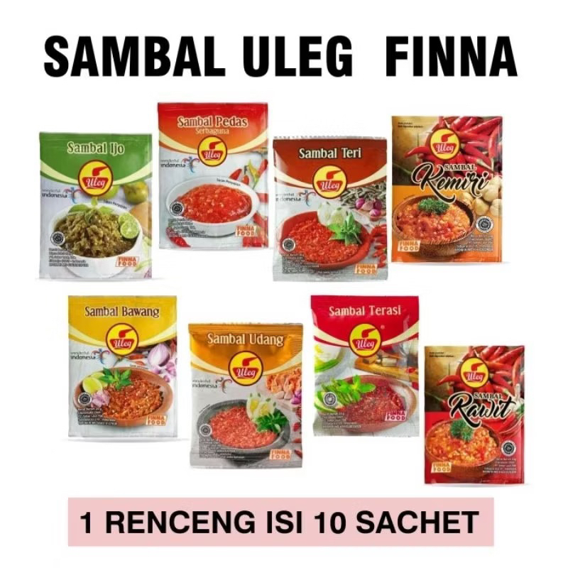 

SAMBAL ULEG FINNA 1 RENCENG ISI 10 ALL VARIANT ANEKA SAMBAL ULEG FINNA MURAH SAMBAL ULEG FINNA TERASI