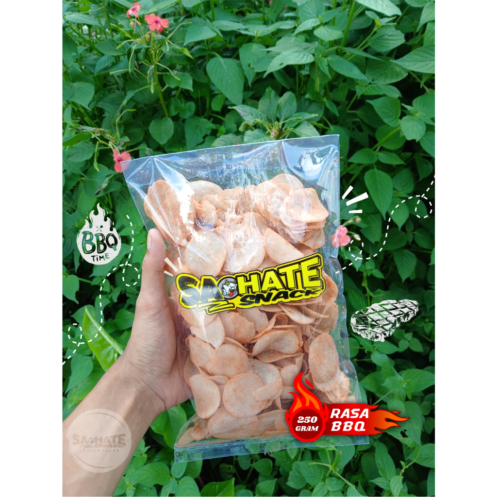 

Keripik Molring Sa-hate Snack Tasikmalaya Rasa barbeque - 250gr