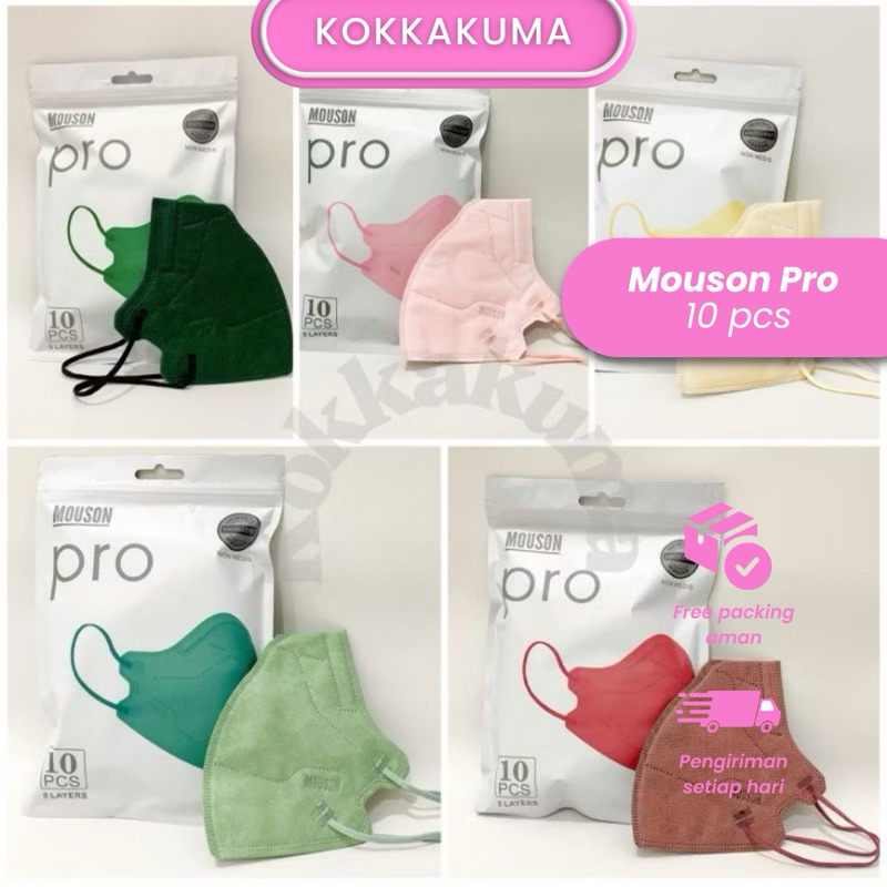 MOUSON PRO Masker 5 Ply isi 10 Pcs KN 95 Disposable Face Mask