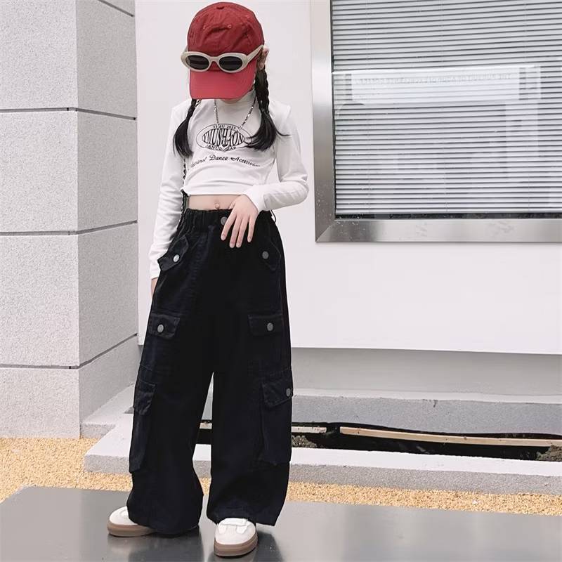 【Wanita_id】Celana Cargo Anak Perempuan Cargo Pants | Celana Panjang baggy pants Anak Perempuan Terba