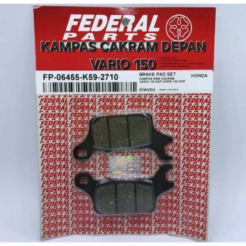 KAMPAS REM CAKRAM DEPAN VARIO 150 FEDERAL PARTS ORI