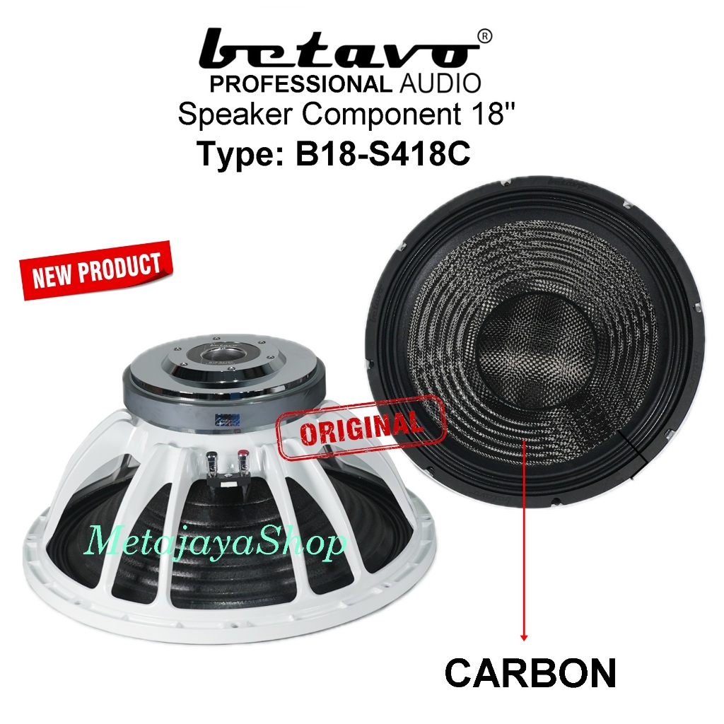 Betavo B18-S418C speaker component betavo b18 s418c Carbon 18 inch coil 4'' komponen