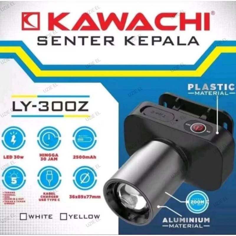 Senter Kepala Zoom Kawachi Ly 300Z 30w 4000Mah