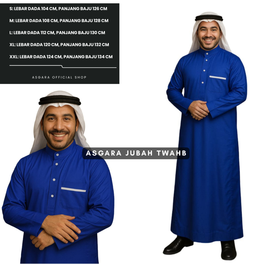 ASGARA-GAMIS/JUBAH PRIA EXSLUSIF JUBAH ARAB OLD MONEY ELEGAN SIMPEL