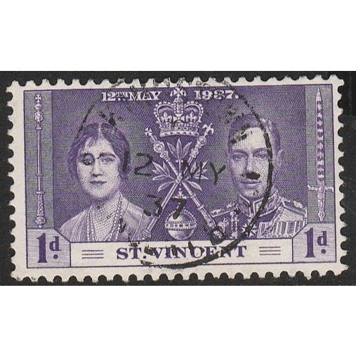 

UNIK - A 11708 SATU BUAH PRANGKO ST VINCENT TEMA CORONATION KING GEORGE VI DENGAN CAP UNIK PADA TANGGAL PERSIS SAAT PENOBATAN 12 MEI 1937