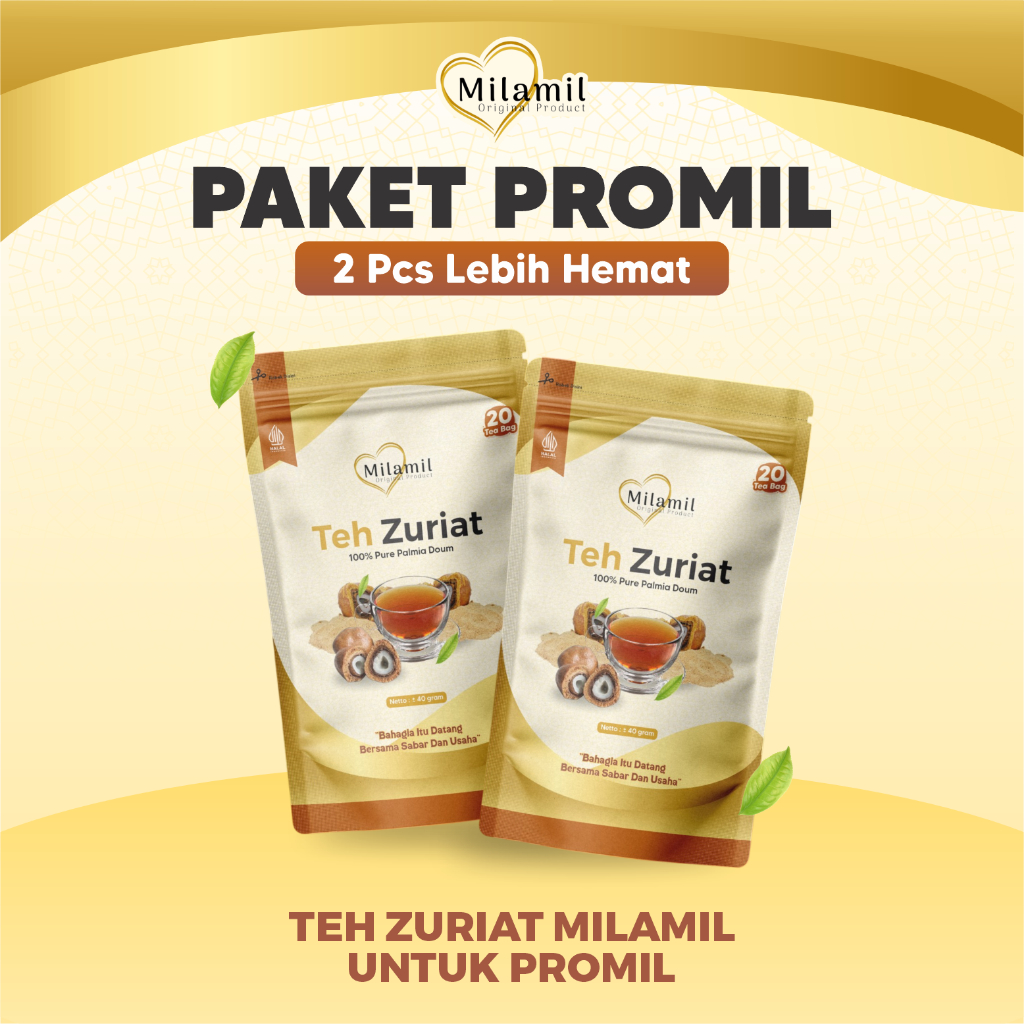 

Milamil PAKET 2 POUCH Teh Zuriat | Teh Buah Zuriat | Teh Promil | Serbuk Zuriat