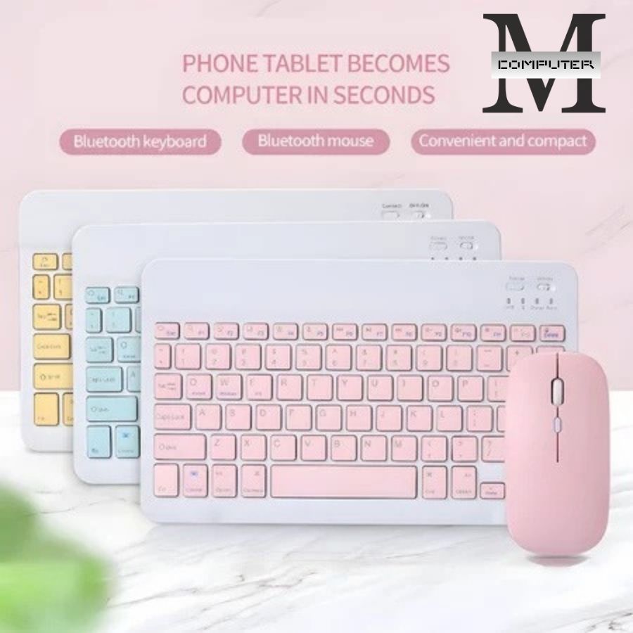 Keyboard Mouse Slim Bluetooth / Keyboard Mouse Wireless Bluetooth for Android ios windows / Keyboard