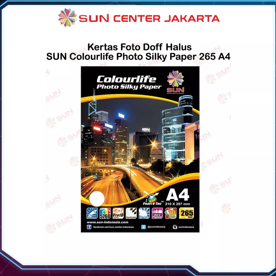 Limited Kertas Foto Silky Doff A4  SUN Colourlife Silky Photo Paper A4
