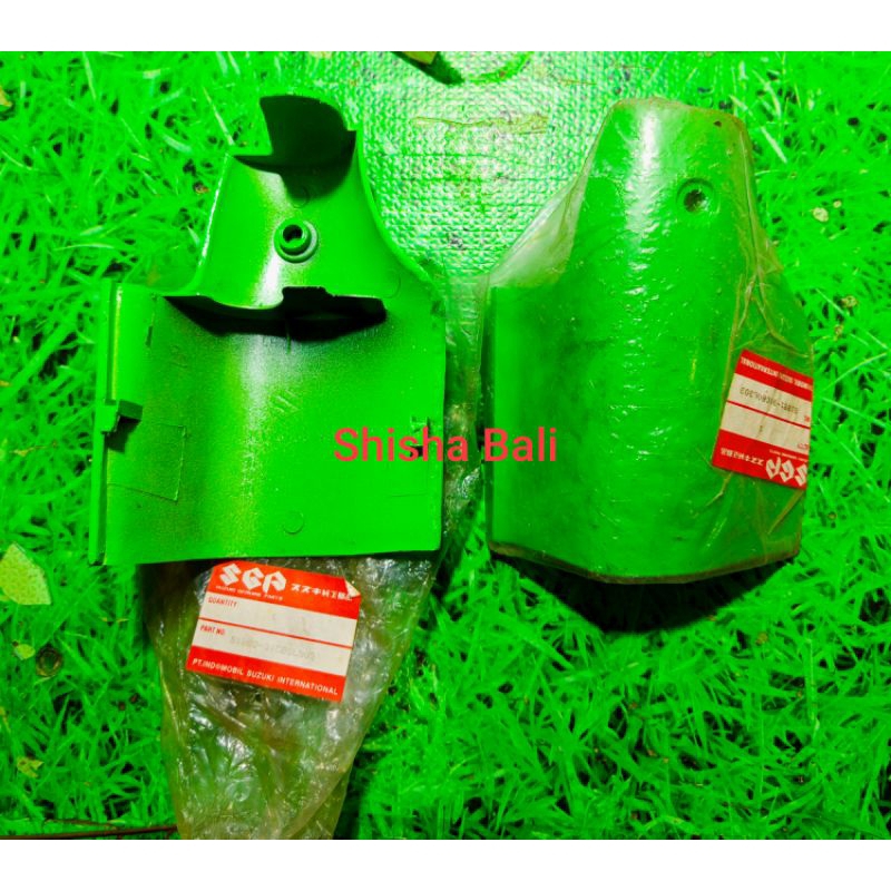 Cover Tutup Shock Suzuki Tornado GS GX Shogun 110 Kebo Hijau Kiri Kanan set Original SGP