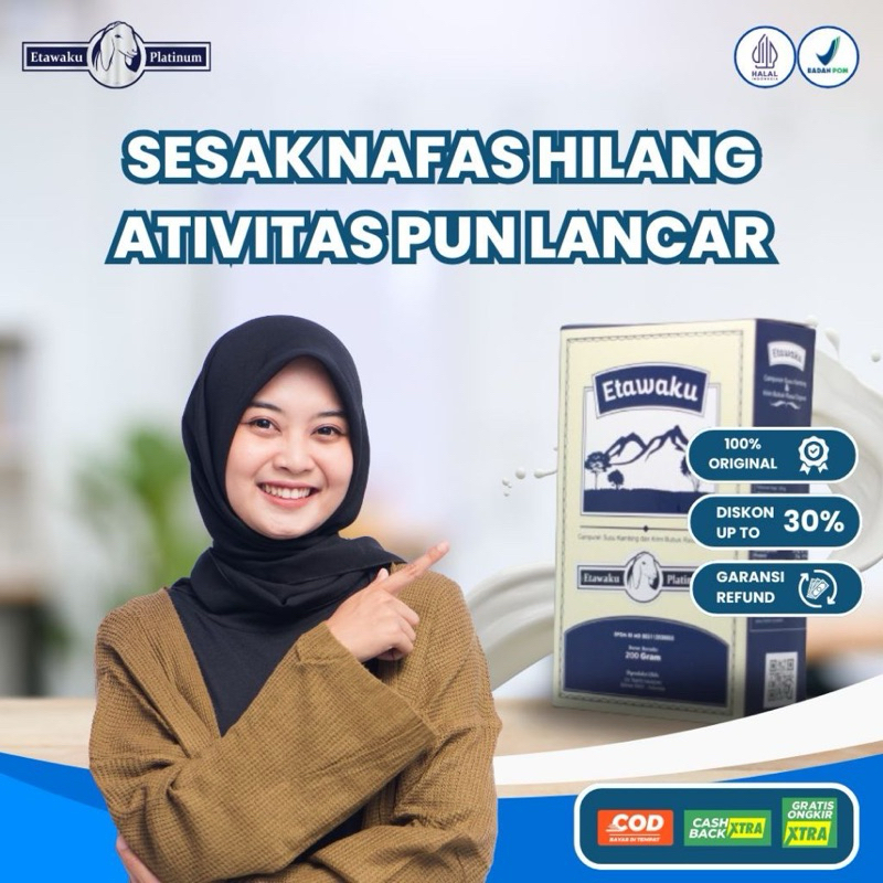 

Paket 2 Box Etawaku Platinum 400 Gr | Susu Kambing Etawa Krimer Bubuk Terapi Pernafasan & Kesehatan