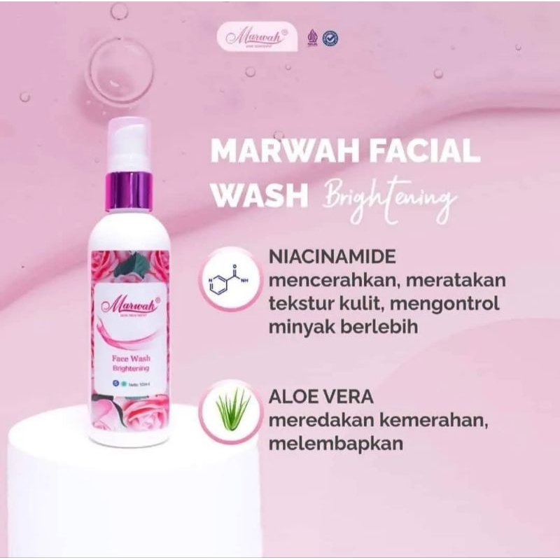 Marwah Sabun Toner Serum Skincare Whitening Bright Aging Platinum Dan Acne Malam Bpom