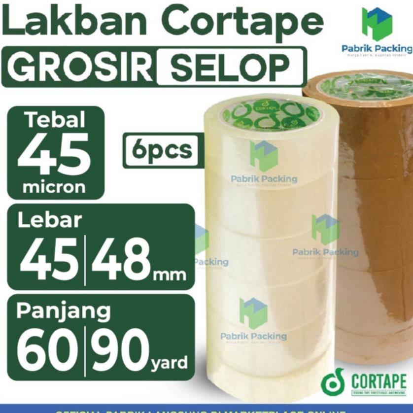 

Kekinian Lakban Cortape Ukuran 45mm x 9yard Grosir Termurah Per Selop