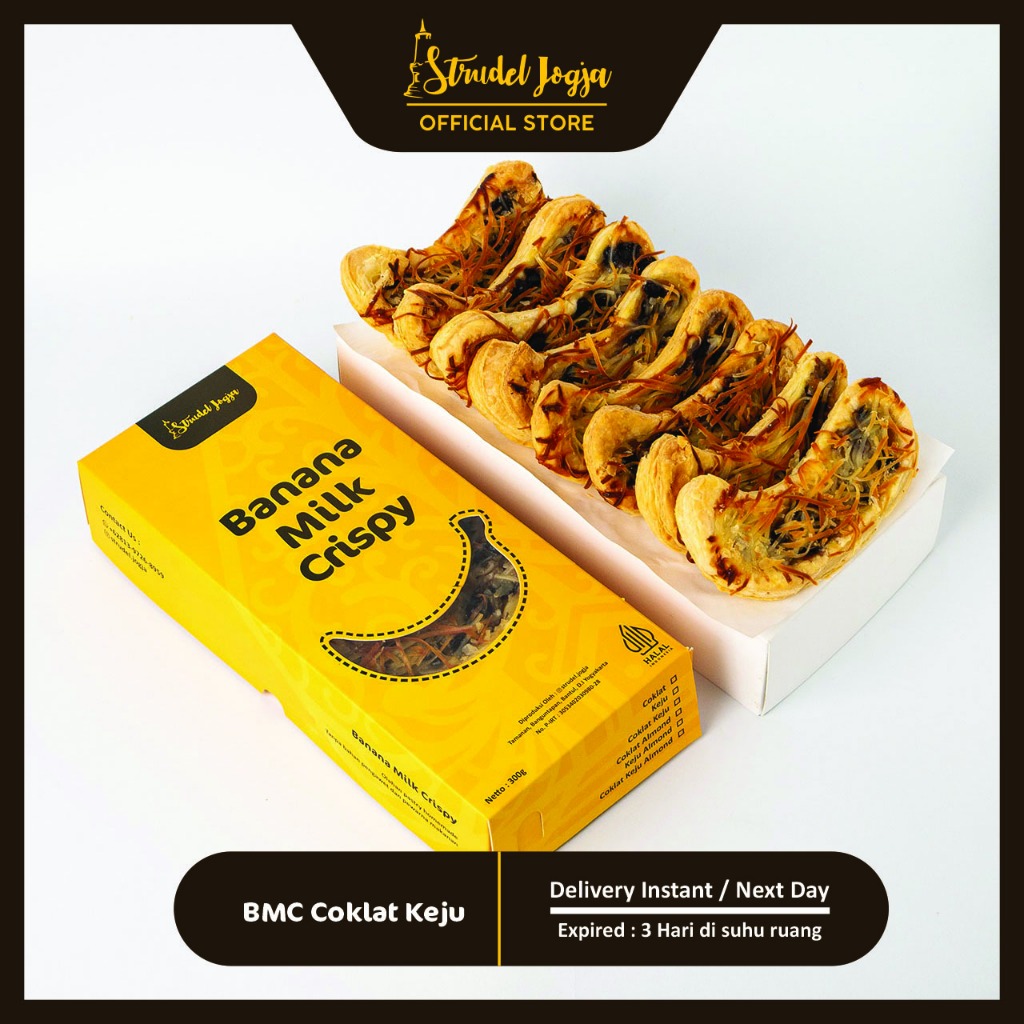 

Banana Milk Crispy Coklat Keju - Strudel Jogja