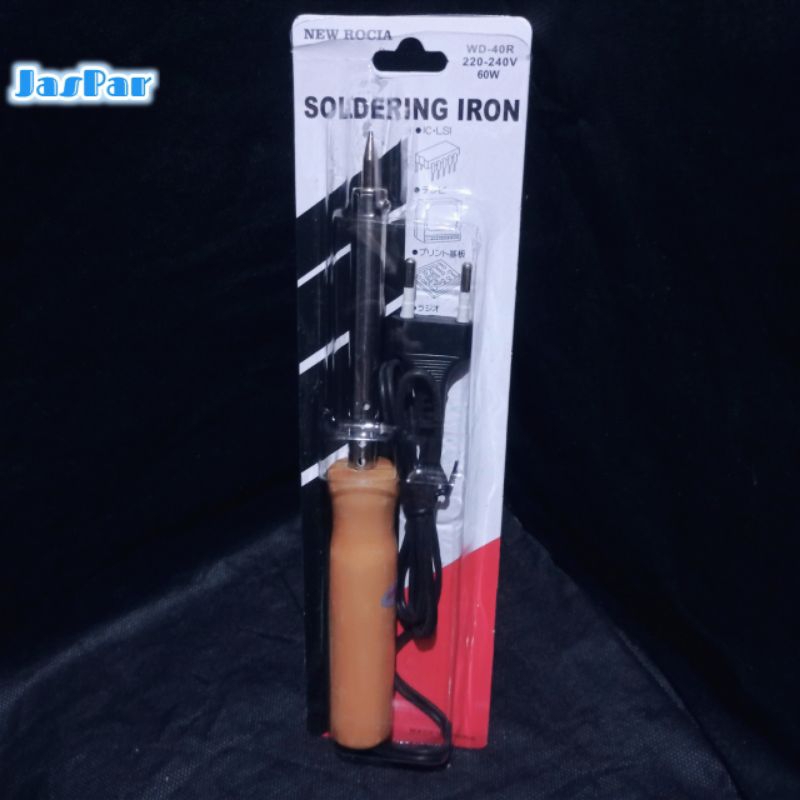 Solder 60W Rocia Gagang Kayu Solder Listrik 60 Watt Murah