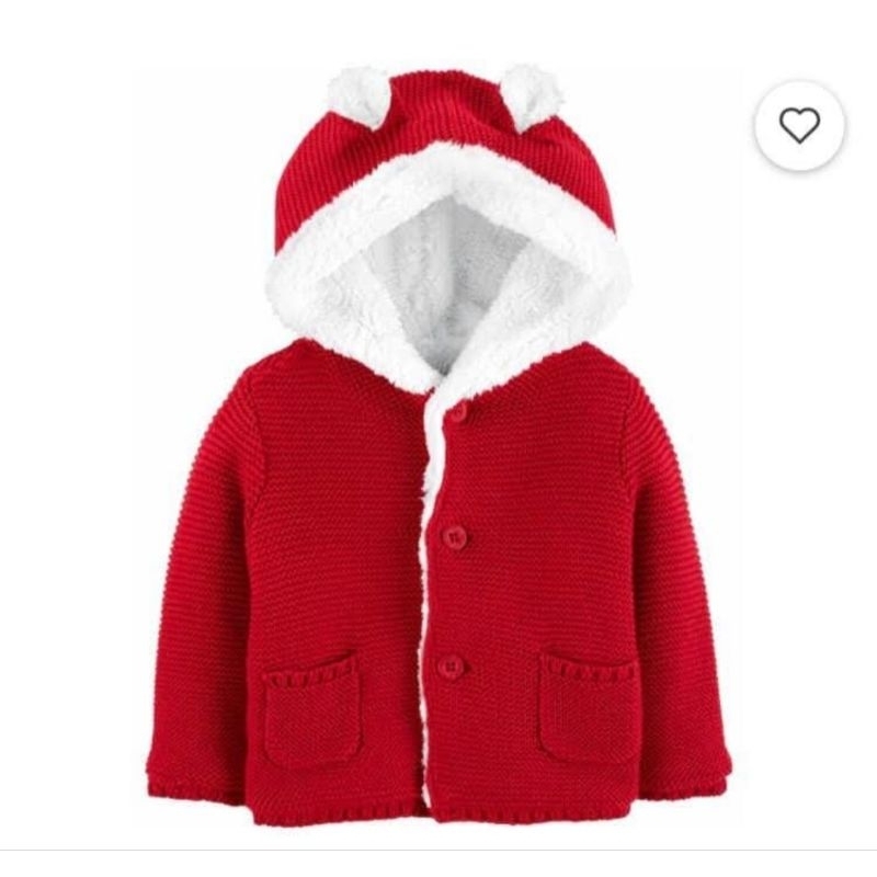 Cardigan rajut bulu (sherpa) hoodie anak crtr