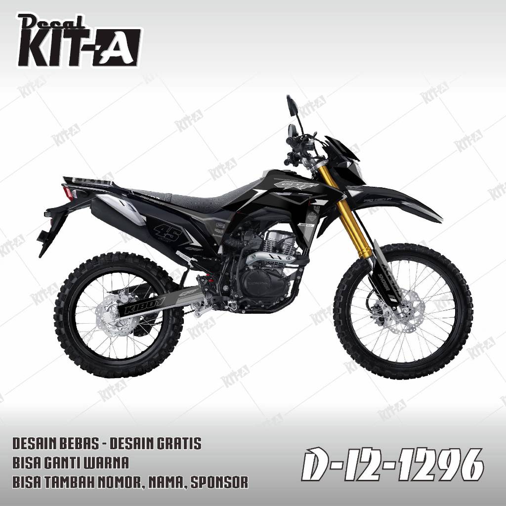 Stiker CRF 150L decal setiker CRF 150L stiker motor Abu abu Putih Simpel D-I2-1296 D-I2-456