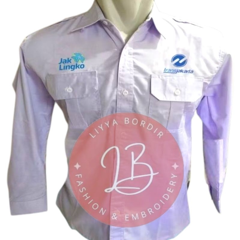 Kemeja Jak Lingko Transjakarta Kemeja Transjakarta Kemeja Jak Lingko Bordir Komputer