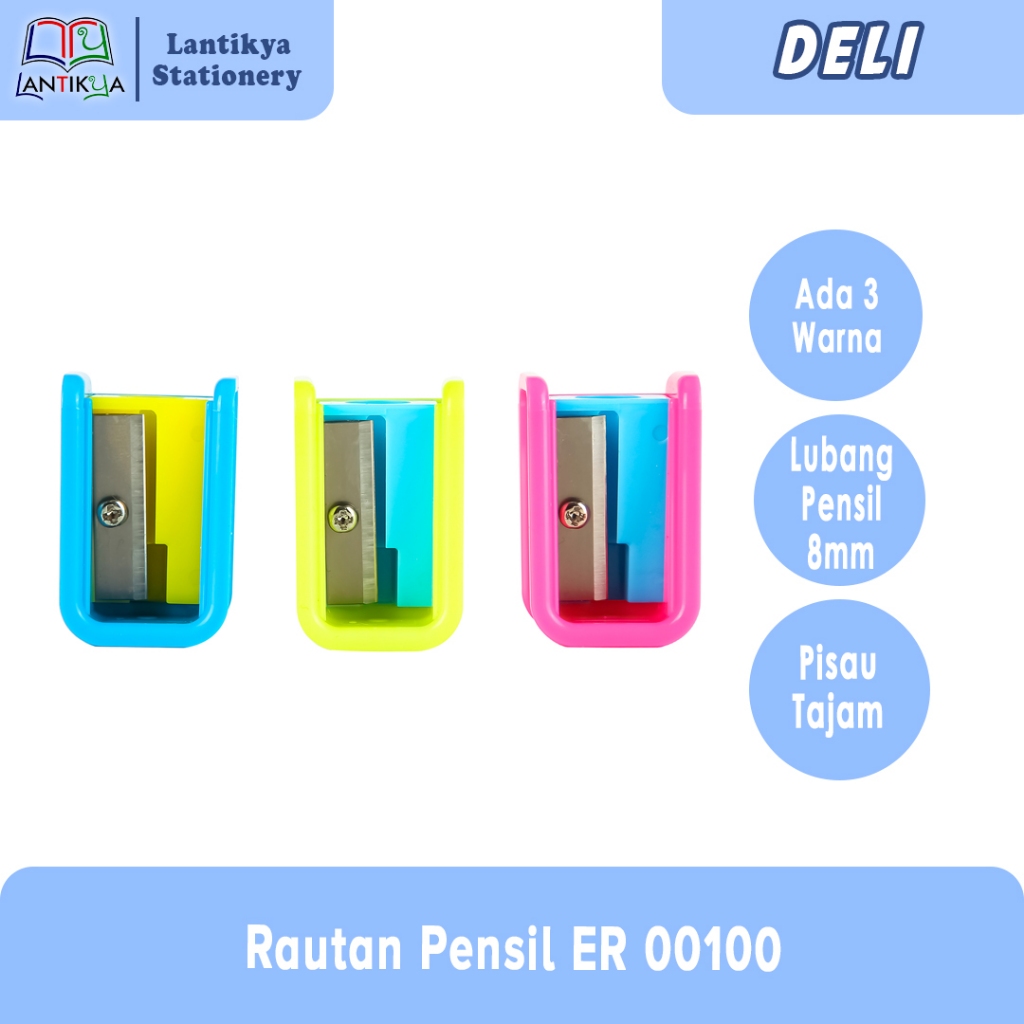 

Deli Rautan Pensil Satu Lubang Untuk Pensil Standar 8mm ER 00100