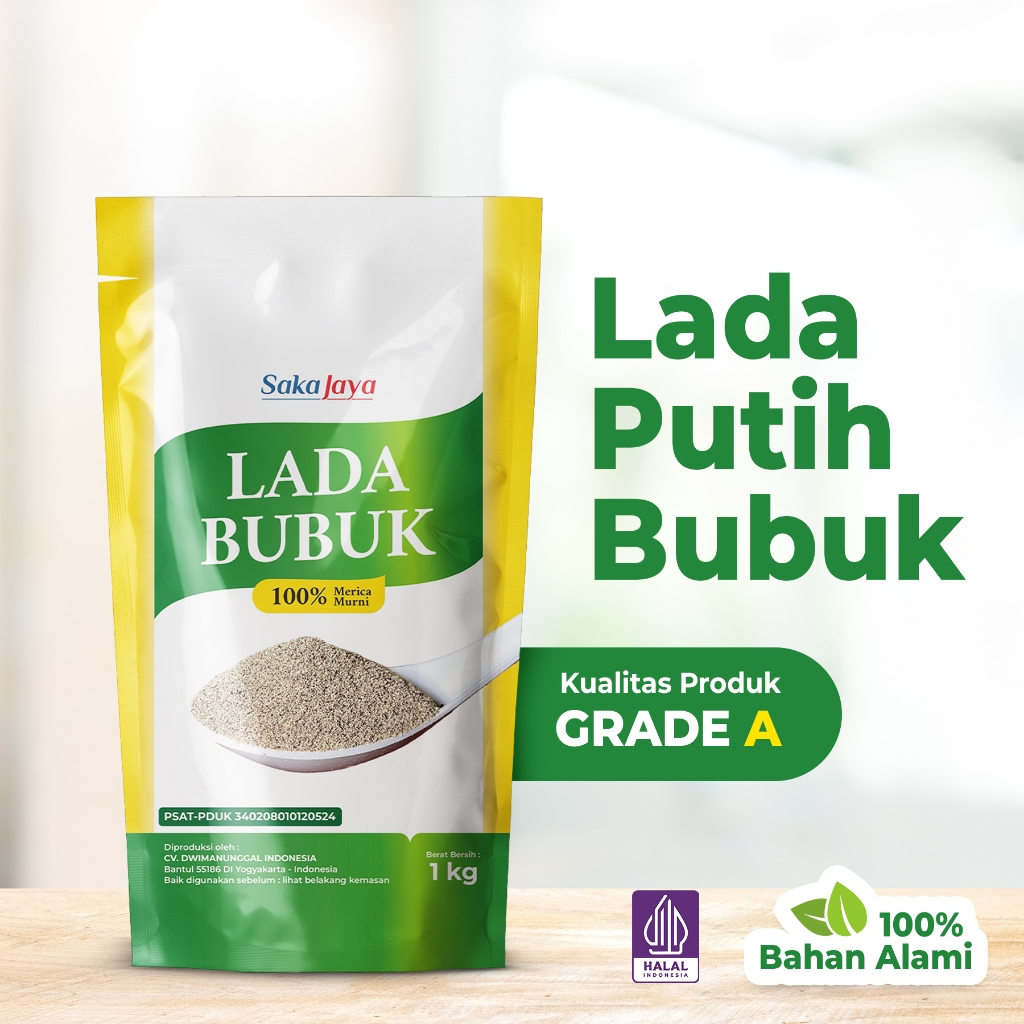 

Lada Bubuk Murni 1 Kg | 100% Merica Putih Asli | Halus & Aromatik | Saka Jaya