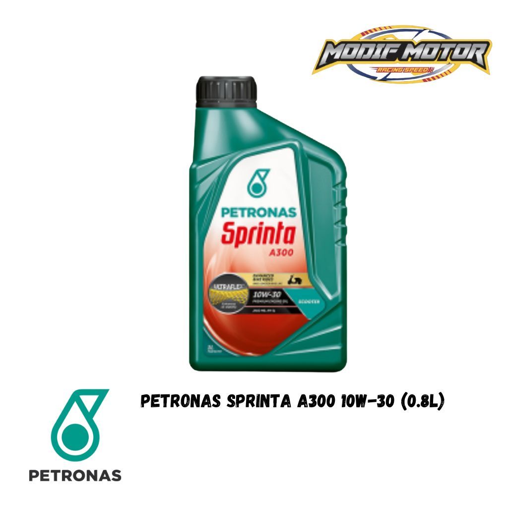 Oli Motor Petronas Sprinta A300 10W 30 Ukuran 0,8 Liter Motor 4-Tak Matic Honda