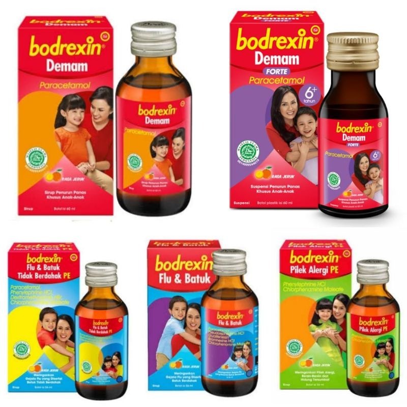 BODREXIN DEMAM SIRUP - BODREXIN BATUK PILEK PE - BODREXIN FLU BATUK TIDAK BERDAHAK