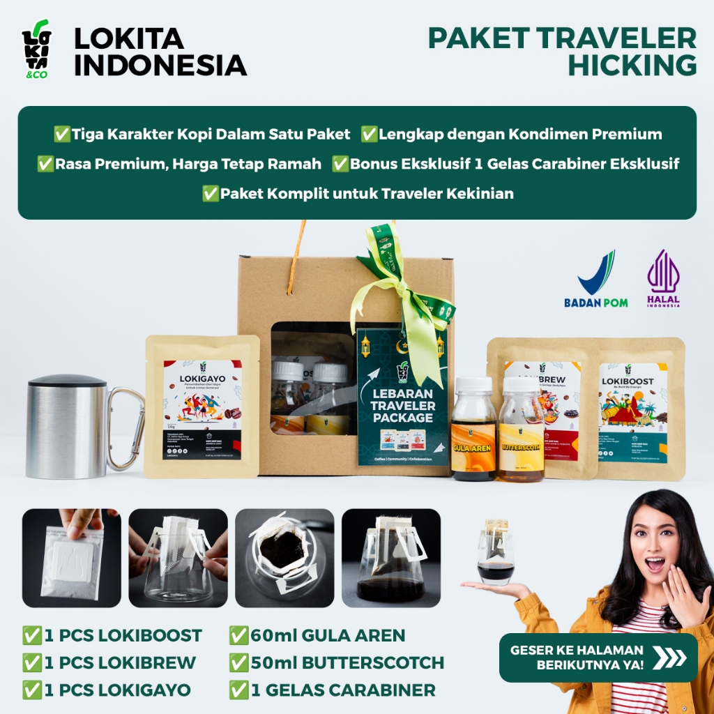 

LOKITA - Paket Kopi Drip Bag Traveler Hiking ( Coffe Drip Bag)