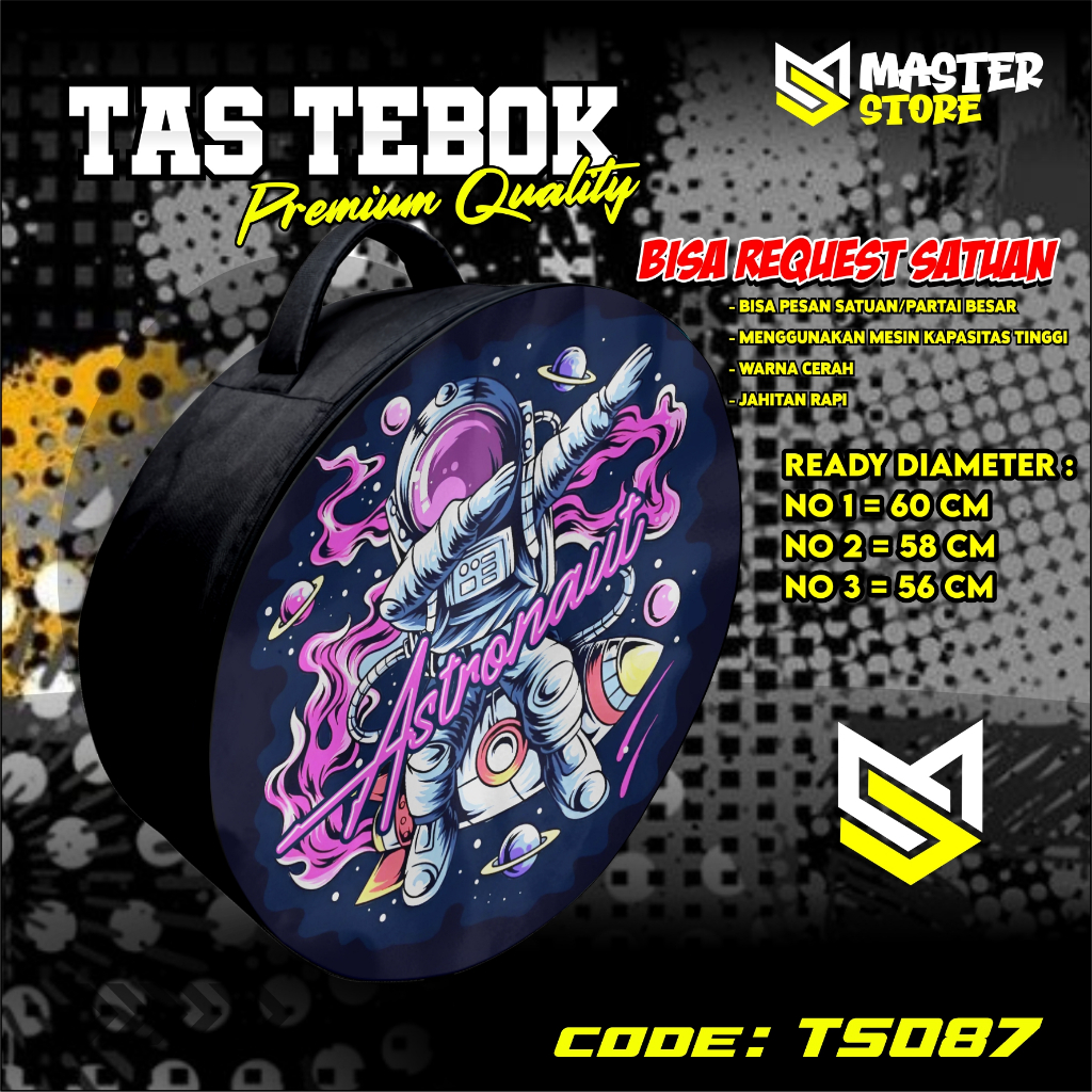 tas tebok murai motif ASTRONAUT ransel gendong jinjing bawa tebok sangkar murai printing