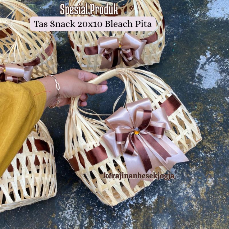 

TAS SNACK BLICING PITA | tas hampers tas makanan keranjang anyam tas snack cantik tas murah tas natural bambu