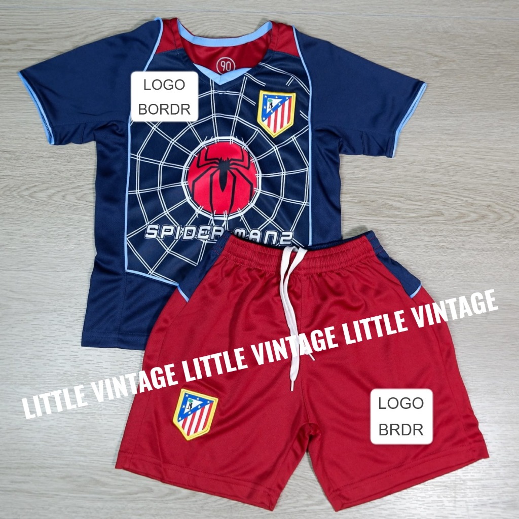1 SET SETELAN JERSEY RETRO ANAK ANAK ATLETICO AWAY 2004 2005 04 05- BAJU BOLA KIDS - CELANA BOLA ANA