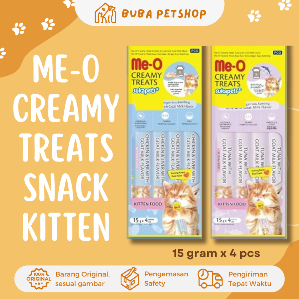 Meo Creamy Treats Kitten | Me-o Snack Kucing Anakan