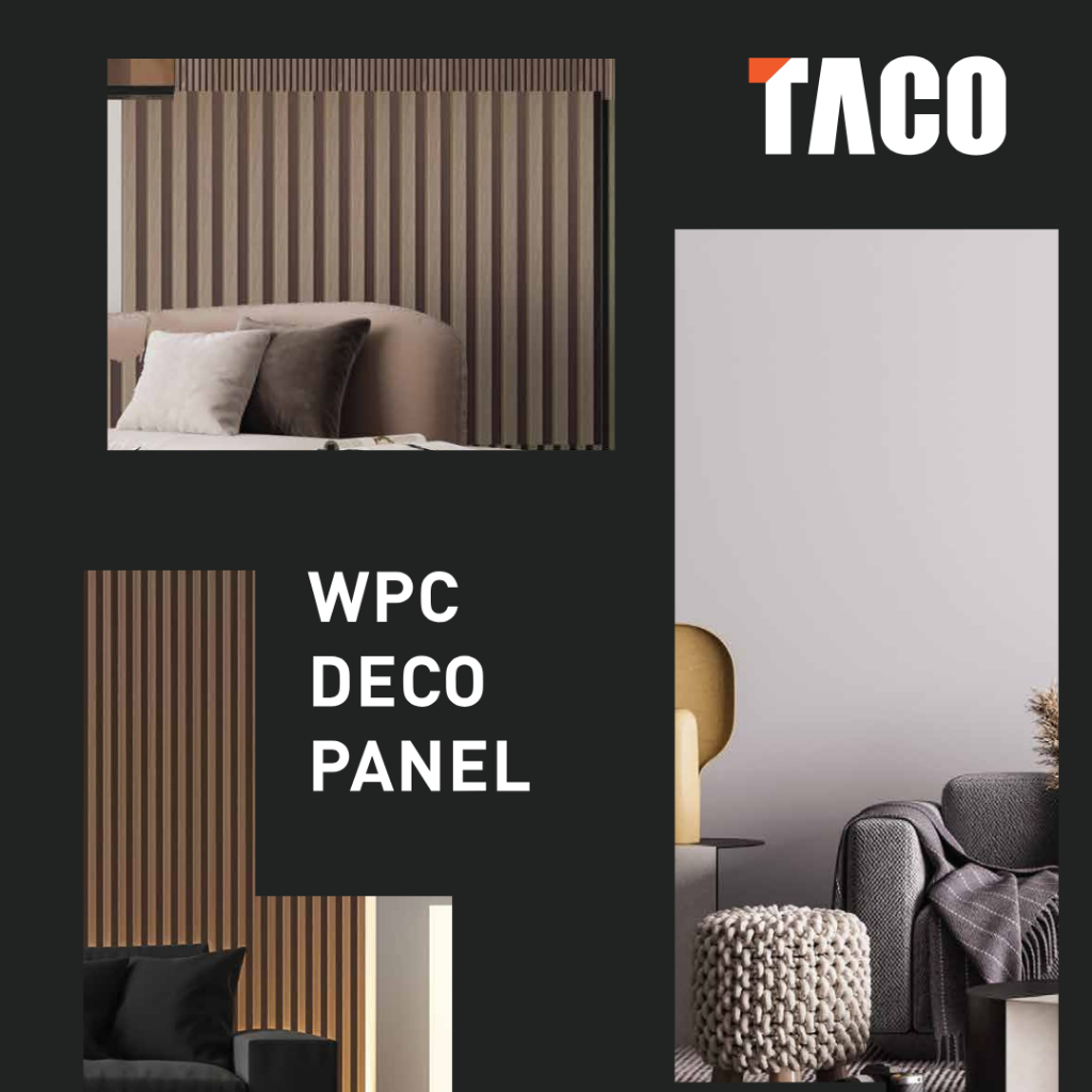 TACO WPC Deco Panel Dekorasi Dinding Modern PC Series Wall Panel Kisi-Kisi Kotak