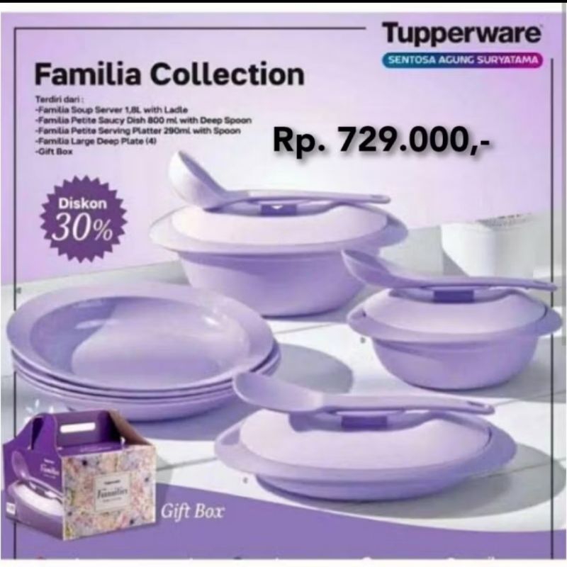 Familia collection set tupperware / paket tempat saji makanan tupperware