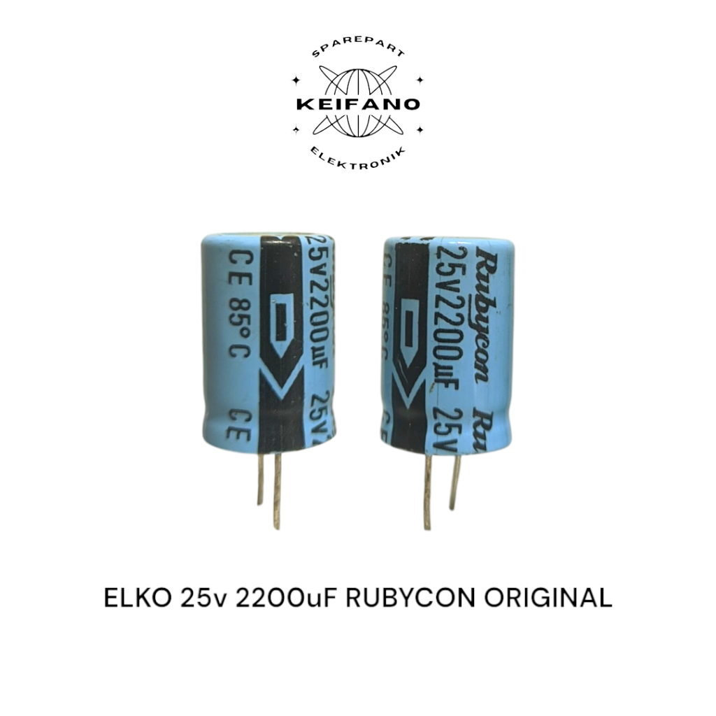 ELKO 25v 2200uf / ELCO 25v 2200uf RUBYCON ORIGINAL