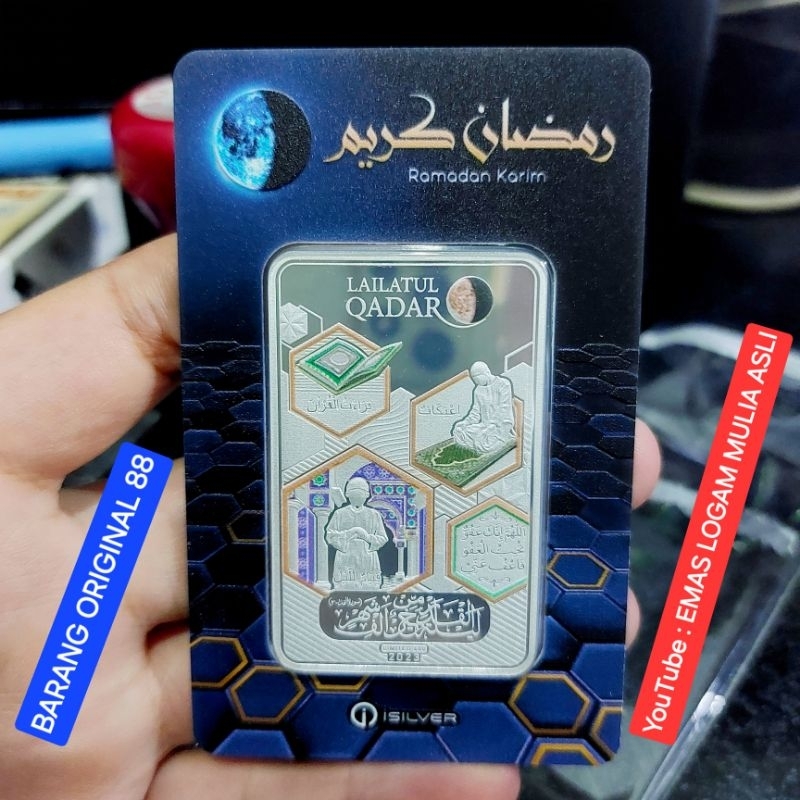 9.9 31.1 33 50 99 GRAM ASLI ORIGINAL PERAK BATANGAN MURNI JAKARTA BARU FINE SILVER BAR LOGAM MULIA M