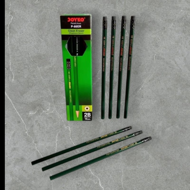 

Pensil Joyko 2B P-88ER isi 12 pcs