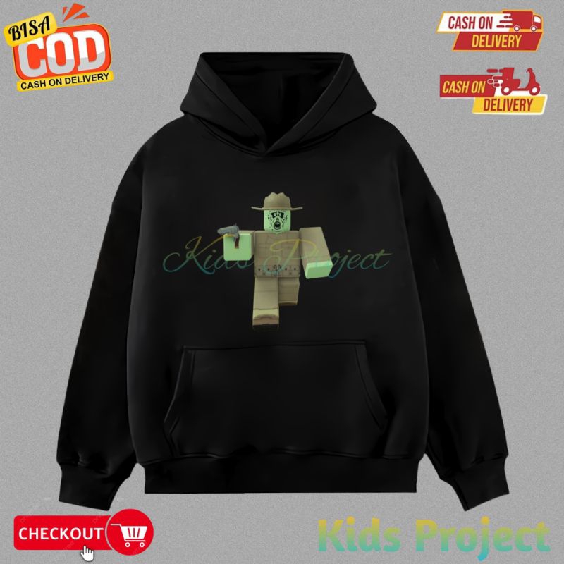HOODIE SWEATER ANAK ROBLOX DEAD RAILS KARAKTER ZOMBIE SOLDIER