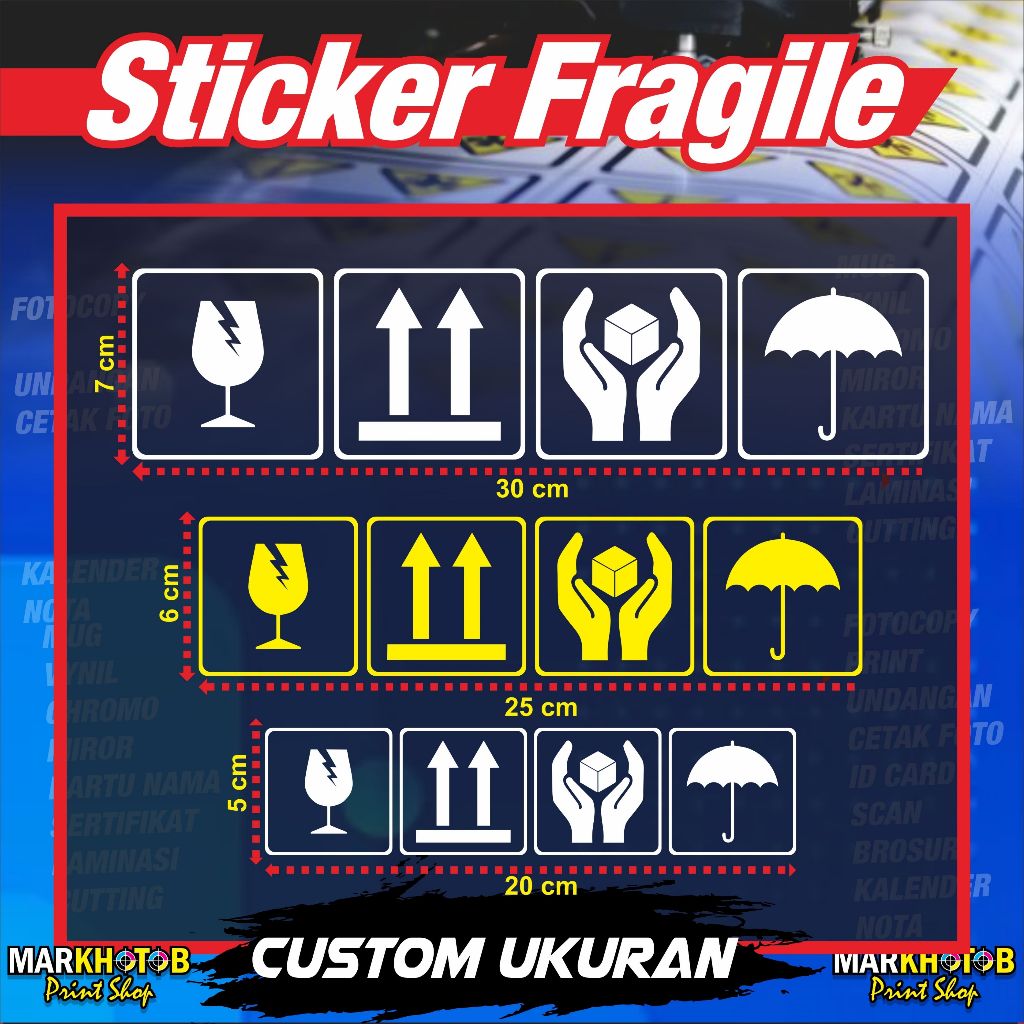 

CUTTING STICKER FRAGILE STIKER SIMBOL PACKING MURAH TANPA MINIMAL ORDER