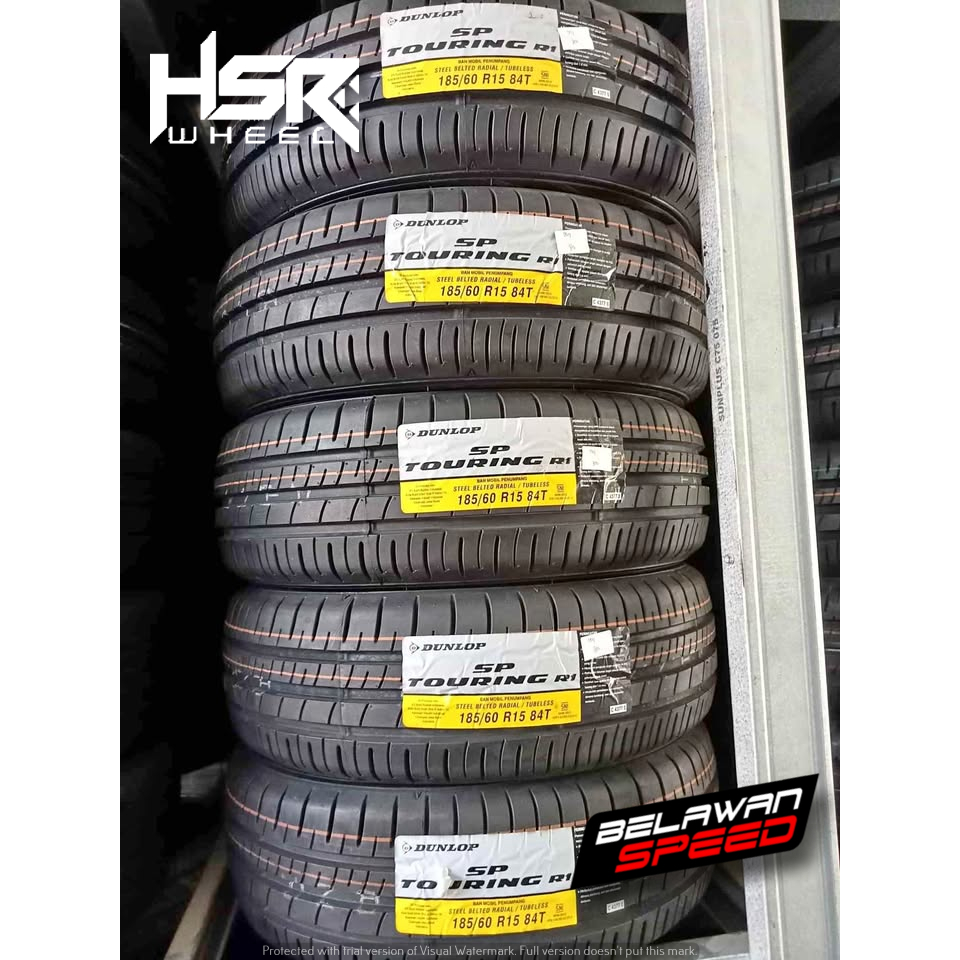 BAN MOBIL TUBLES MERK DUNLOP SP TOURING UKURAN 185 60 R15 RING 15-BELAWAN SPEED CIMANGGIS
