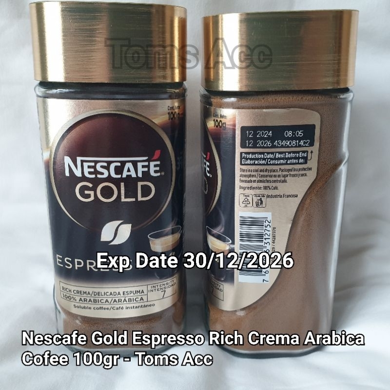 

Nescafe Gold Blend Espresso Rich Crema Arabica Coffee 100gr