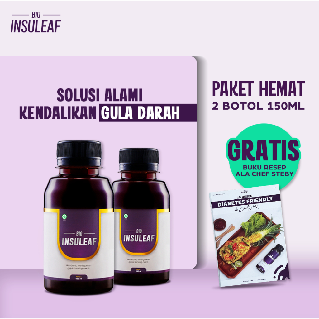 

Bio Insuleaf New Edition 150 ml - Solusi Menormalkan Gula Darah Terapi Penyakit Diabetes