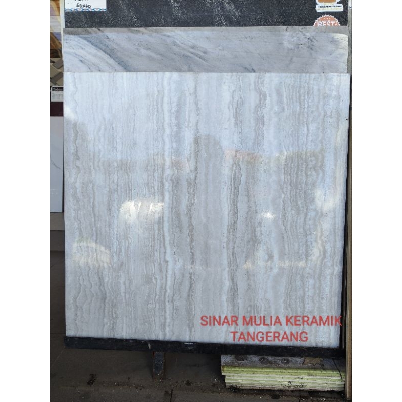 Keramik 60x60 Lantai Glossy Ukuran 60x60 Jupiter Ventura Grey - keramik lantai motif marmer - kerami
