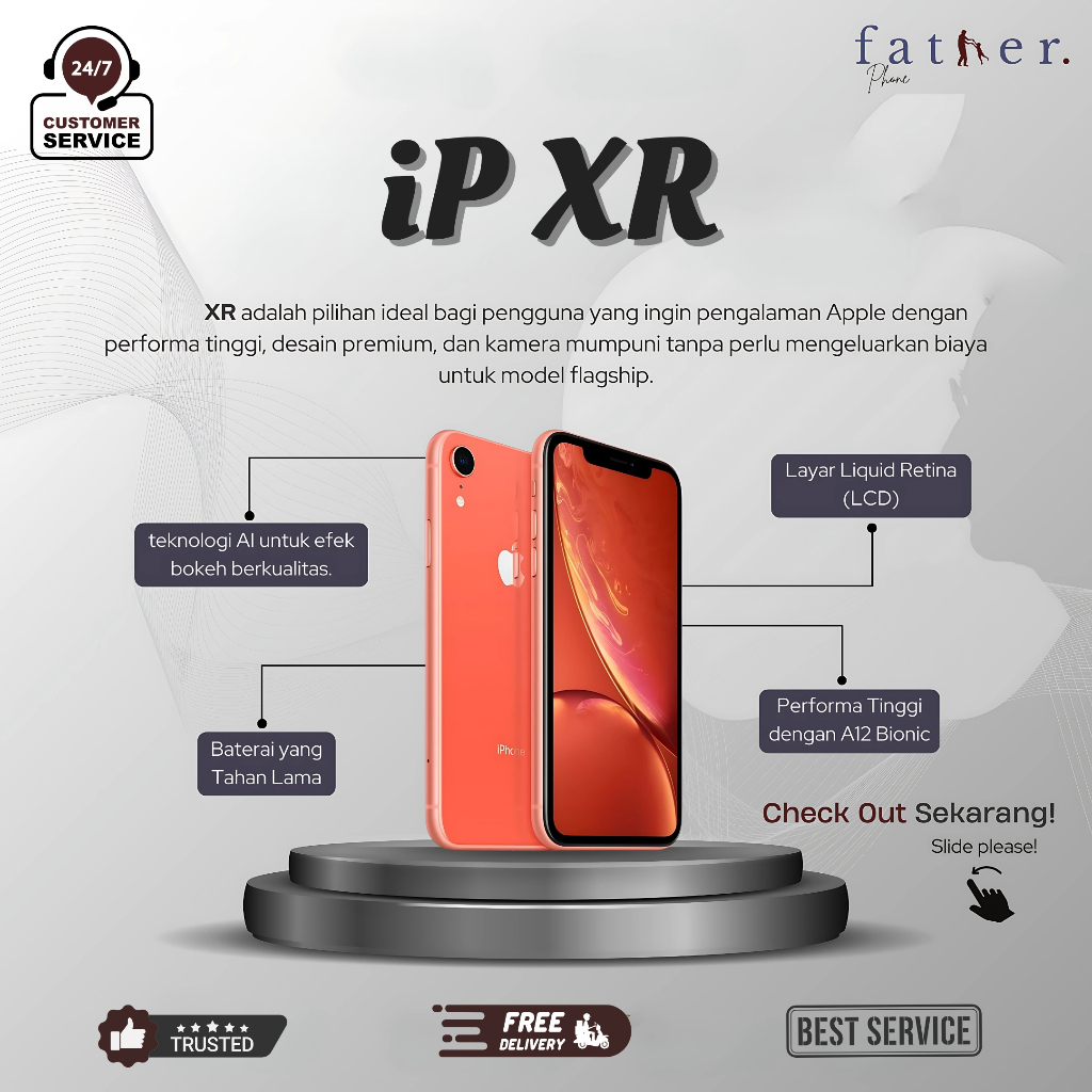 Father Phone | iPhone Xr 256Gb | 128Gb | 64Gb X 64Gb Garansi Resmi